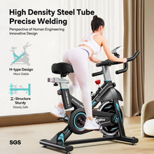 Load image into Gallery viewer, Pooboo Professional Indoor Cycling Bike Stationary Exercise Bikes Home Cardio Workout Bicycle Machine 350 lb Flywheel Weight 40 lb