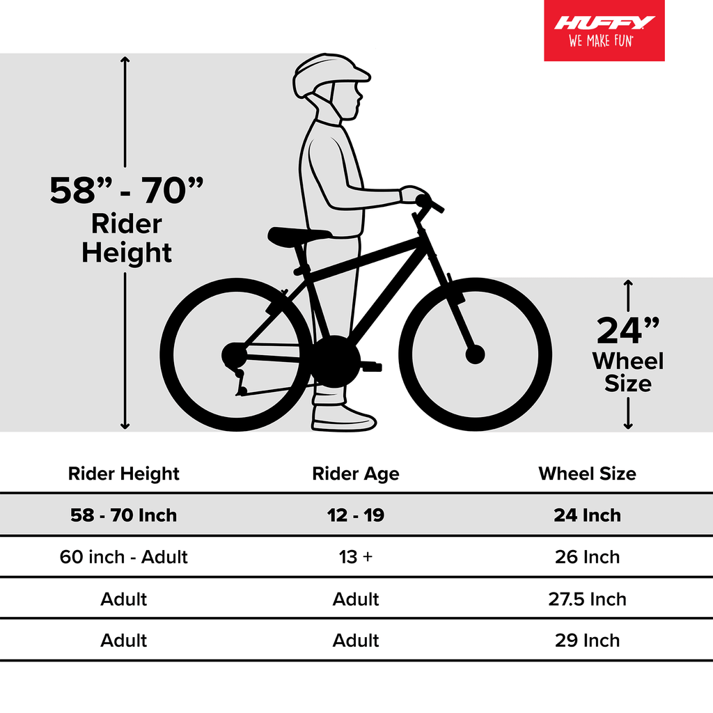 Huffy 24" Rock Creek Mountain Bike, Fits Riders 4'8" - 5'8", Purple, Adult, Women'S