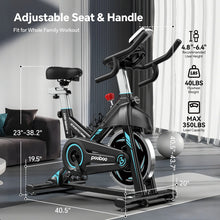 Load image into Gallery viewer, Pooboo Professional Indoor Cycling Bike Stationary Exercise Bikes Home Cardio Workout Bicycle Machine 350 lb Flywheel Weight 40 lb