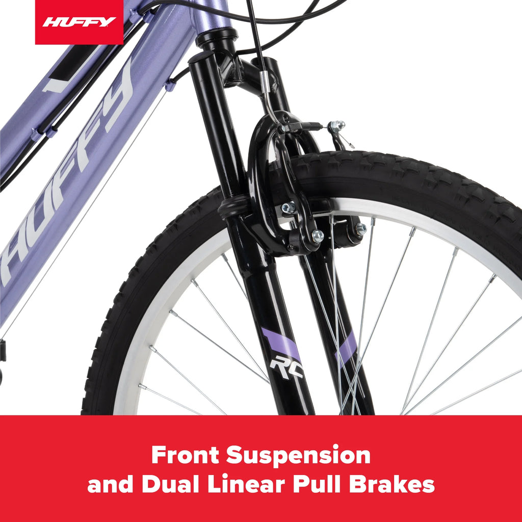 Huffy 24" Rock Creek Mountain Bike, Fits Riders 4'8" - 5'8", Purple, Adult, Women'S