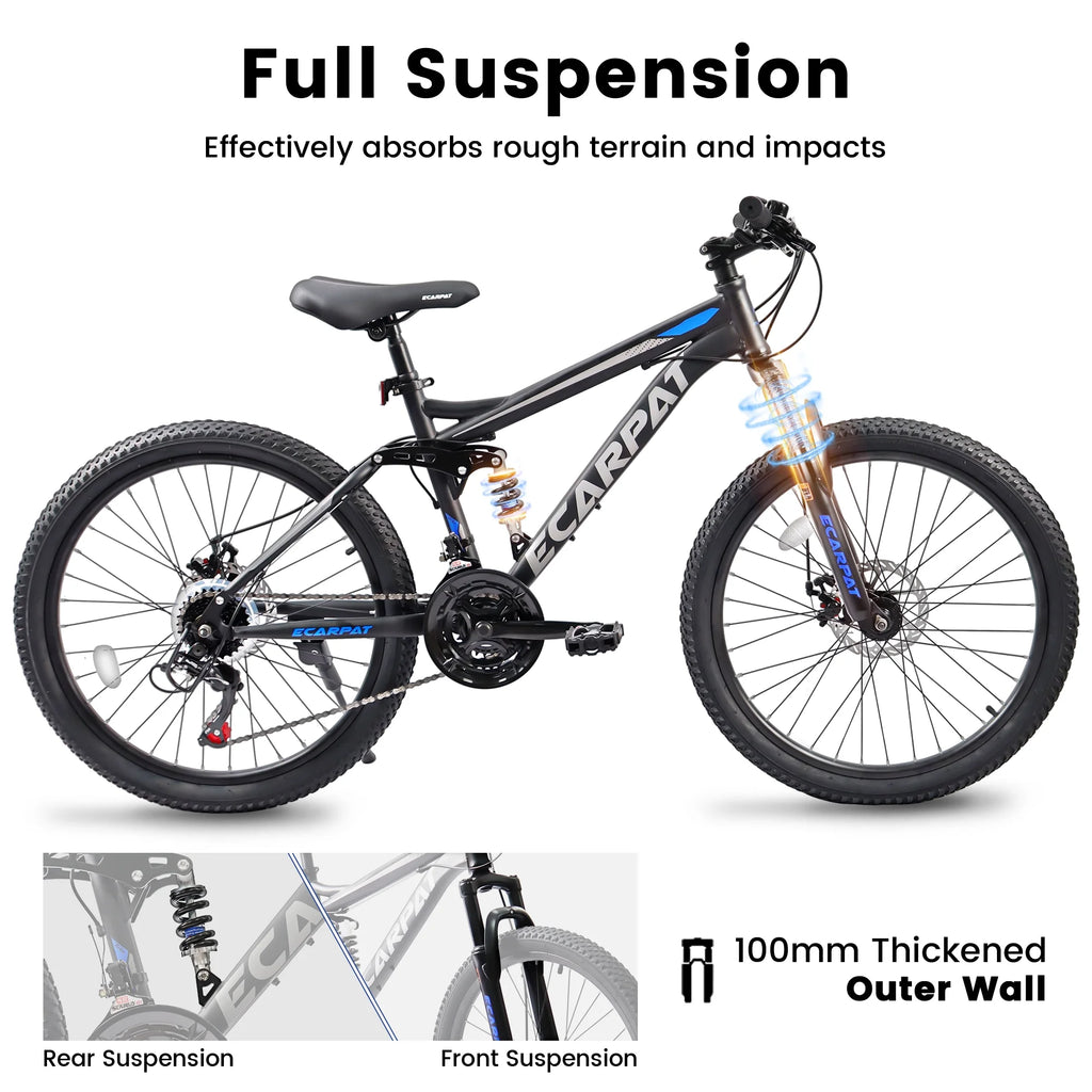 27.5 - Inch Mountain Bike for Adults | 21 - Speed Trail & City Bicycle with Disc Brakes | Gray