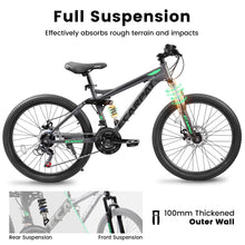Load image into Gallery viewer, 27.5 - Inch Mountain Bike for Adults | 21 - Speed Trail &amp; City Bicycle with Disc Brakes | Gray